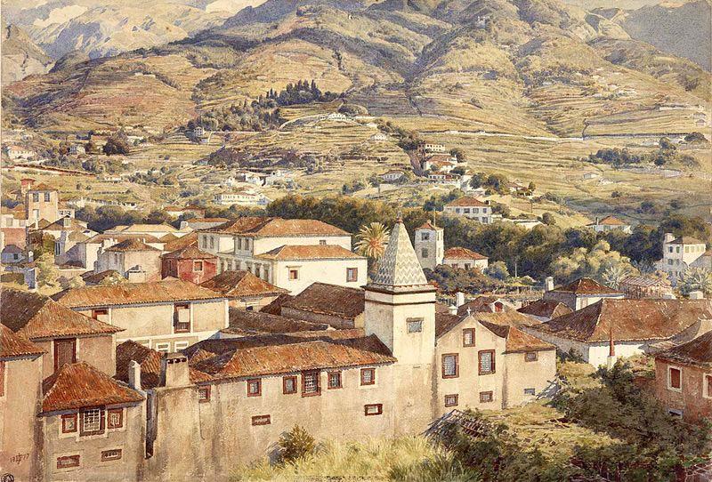 Sir Edward john poynter,bt.,P.R.A Funchal, Morning Sun Germany oil painting art